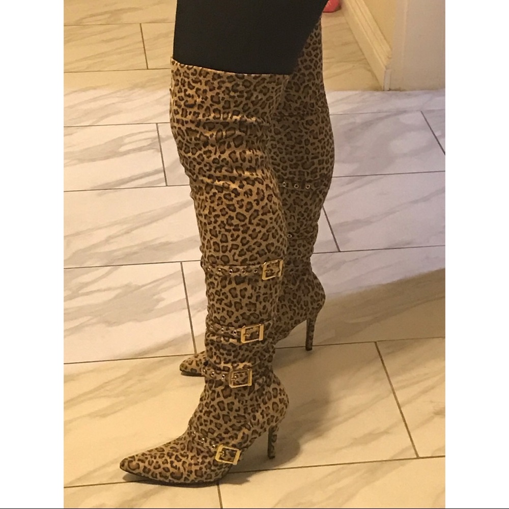 🐆Colin Stuart Cheetah Boots 🐆Free Pink Tote bag